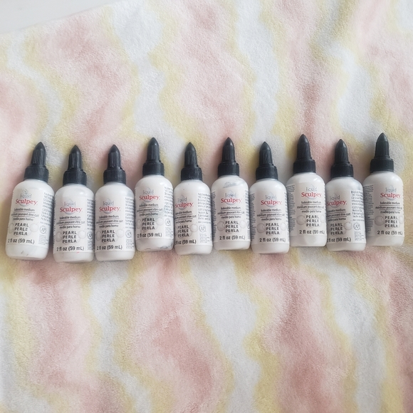 LOT OF 10! SCULPEY polymer liquid bakeable medium PEARL 2oz bottles! - Picture 2 of 6